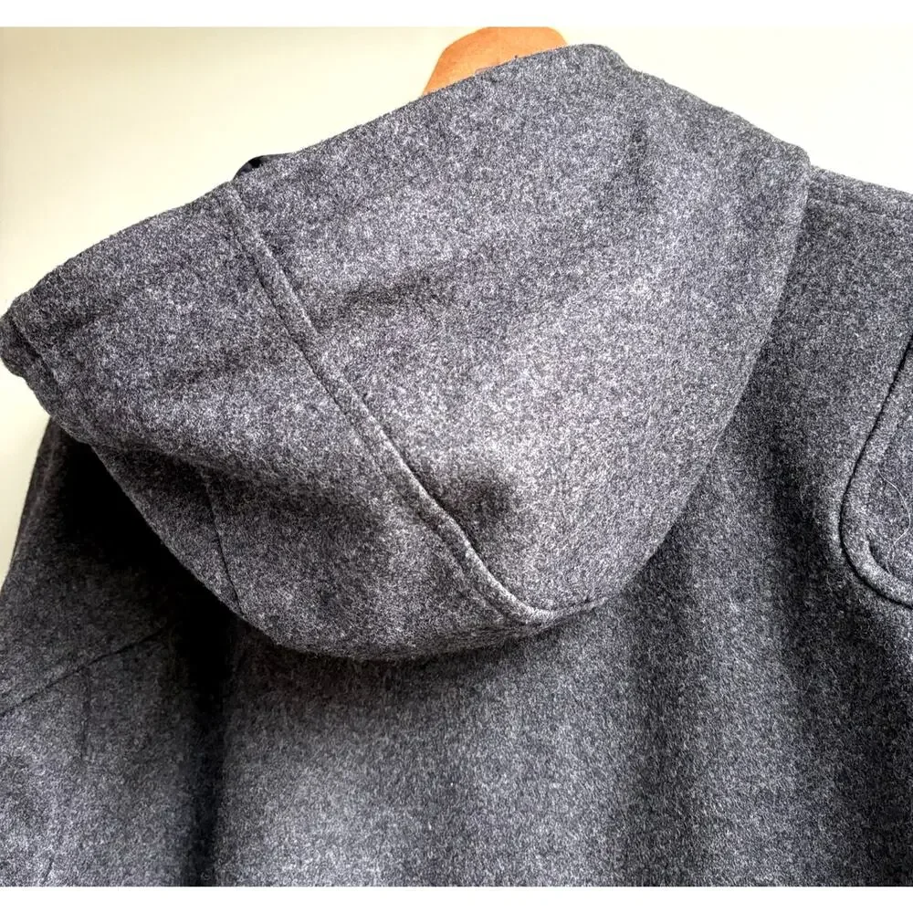 Nike Jordan Jumpman Wool‎ Blend Hooded Varsity Jacket Bomber Snap Black Gray M